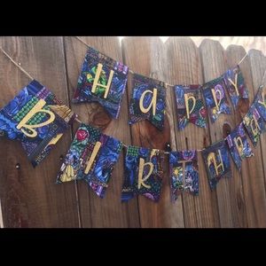 Beauty and the Beast Happy Birthday Banner